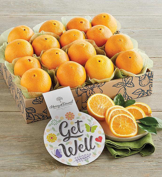 Navel Oranges with &quot;Get Well&quot; Message