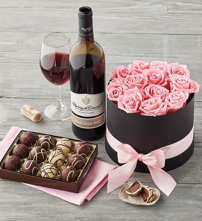 Magnificent Roses and Truffles with Wine