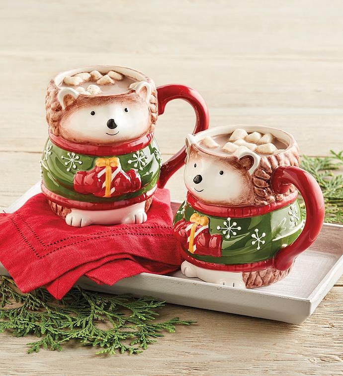 Holiday Hedgehog Mug Duo