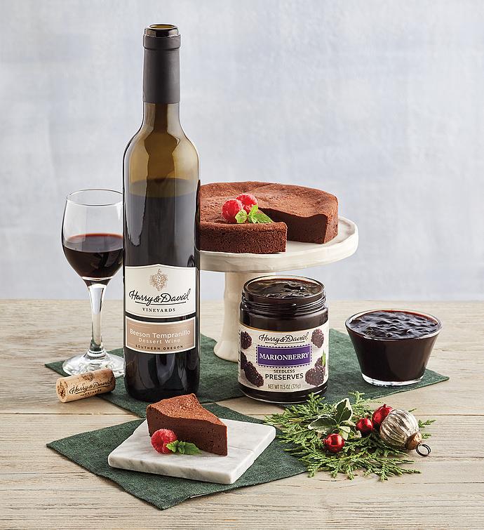 Chocolate Decadence Cake and Dessert Wine Harry & David