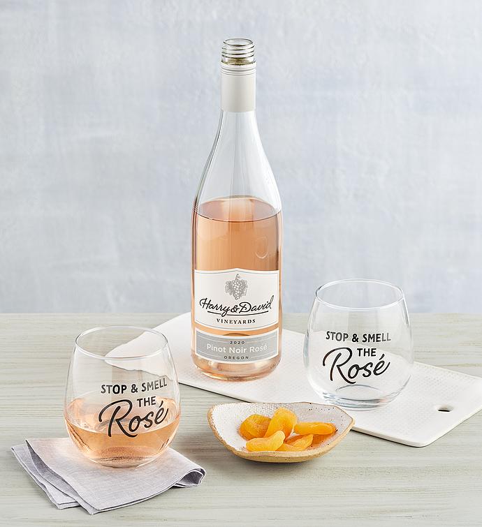 "Stop and Smell the Rosé" Wine Gift Basket
