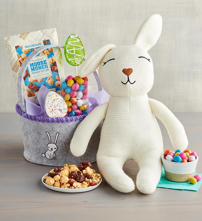 Easter Gift Basket with Plush Bunny