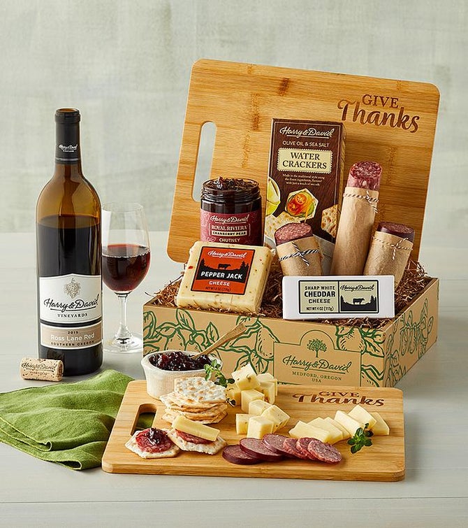 Autumn Meat and Cheese Gift with Wine Harry & David