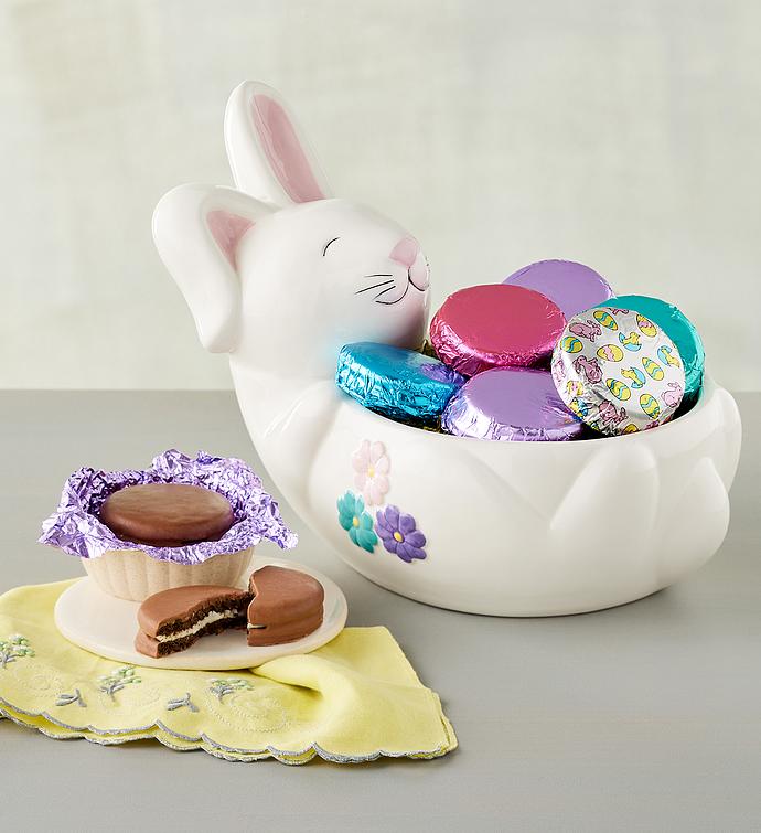 Bunny Candy Dish with Treats