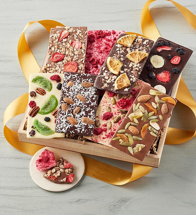 Fruit and Nut Belgian Chocolate Bark Assortment