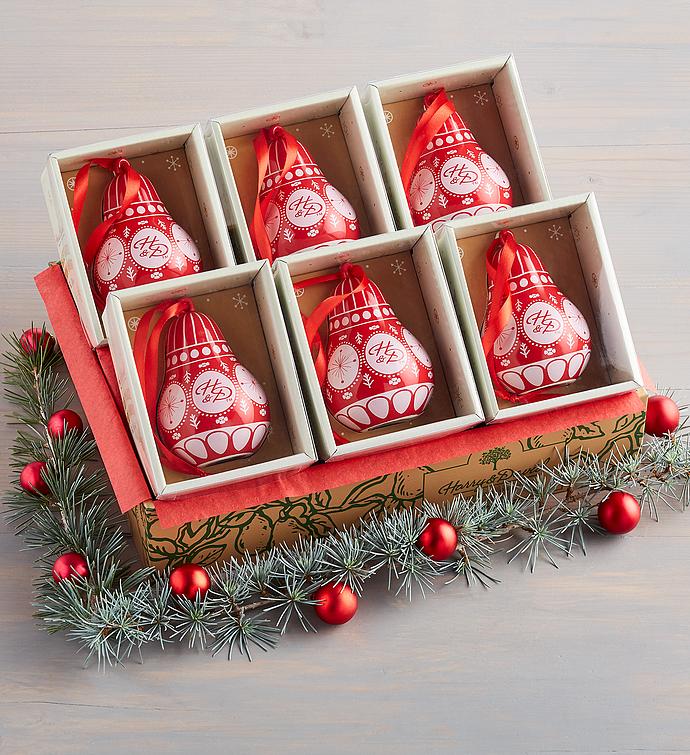 Keepsake Pear Ornaments   Set of 6