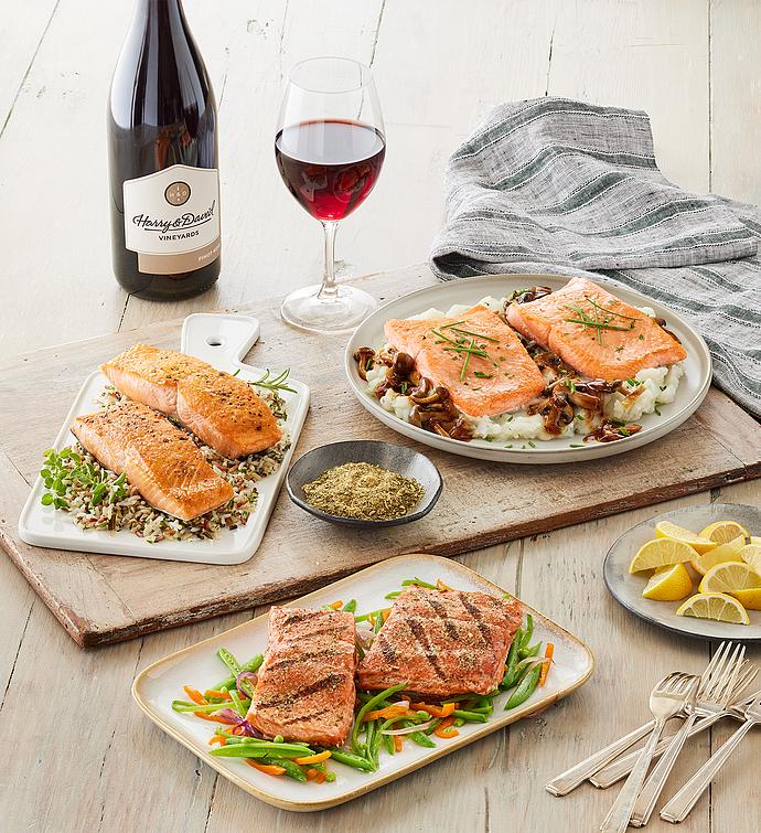 Wild Salmon Sampler with Wine