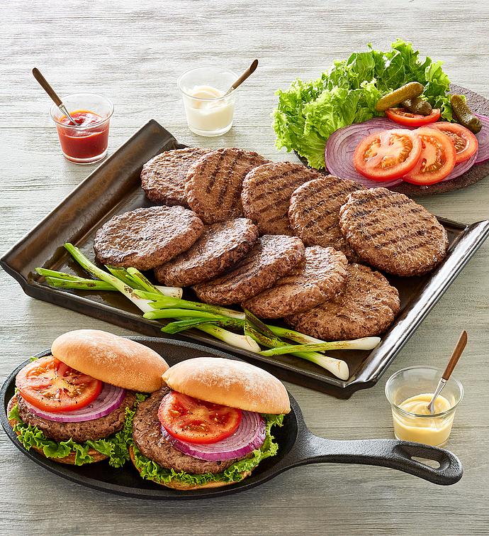 Grass Fed Ground Beef Burgers - Twelve 5-Ounce 