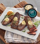 Sirloin Cap Steaks with Garlic Herb Butter and Personalized BBQ Tools