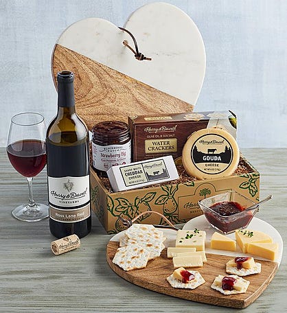 Sparkling Wine And Snacks - Anniversary Gift Baskets For Couples