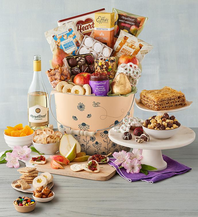 Deluxe Mother's Day Basket with Wine Harry & David