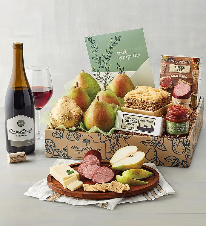 Classic Sympathy Gift Boxes with Wine