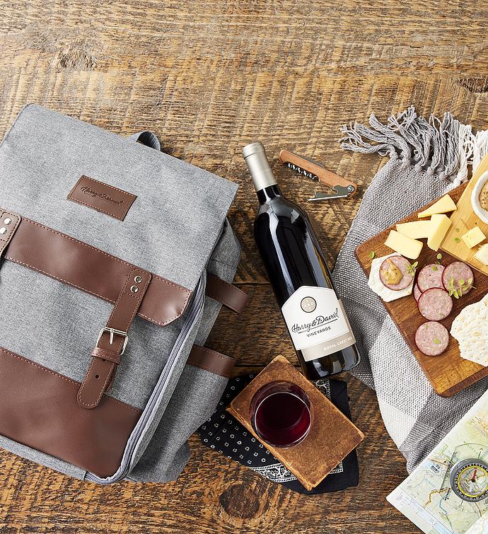 Backpack Picnic with Treats Gift Set with Blanket