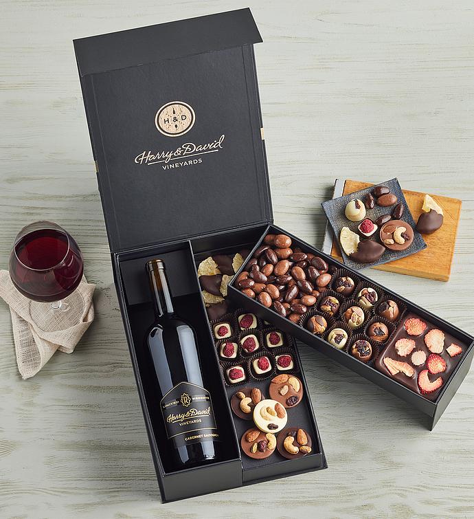 Belgian Chocolate Bento Box with Reserve Cabernet Sauvignon