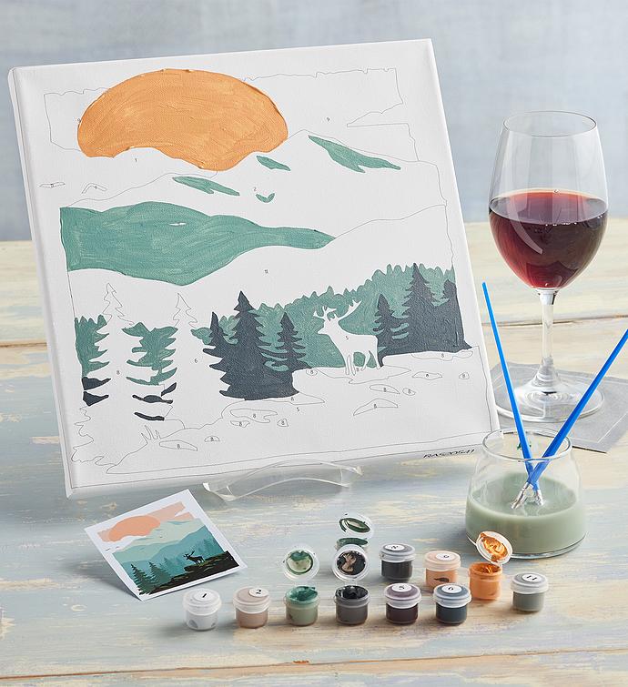 DIY Painting Set with Wine