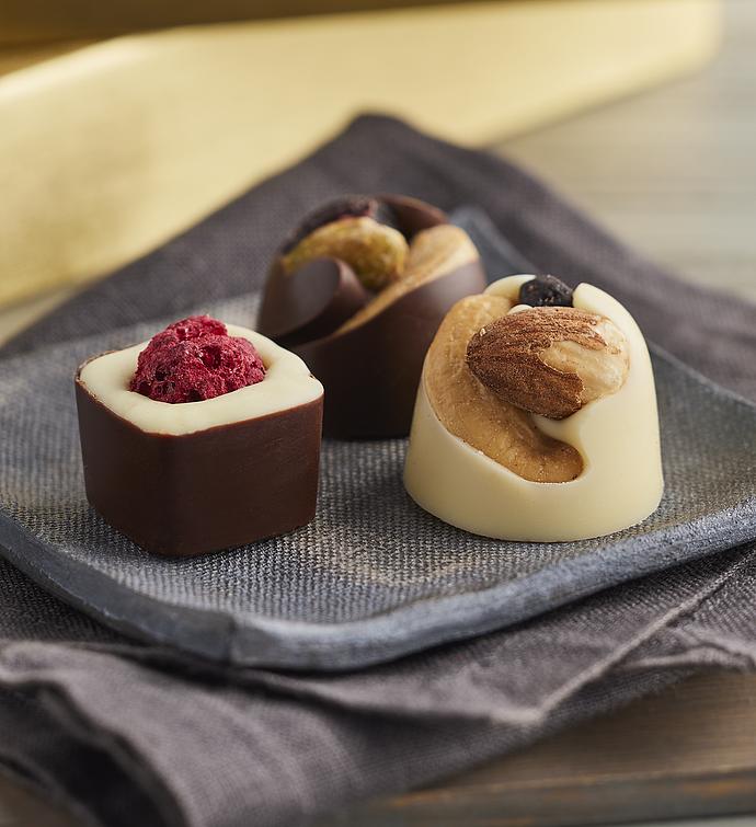 Belgian Chocolate-Covered Fruit, Nut, and Caramel Assortment