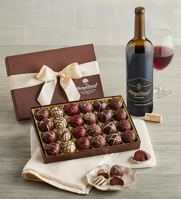 Chocolate Truffles with Harry & David® Wine