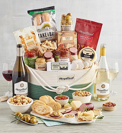 Deluxe Wine & Cheese Gift Basket