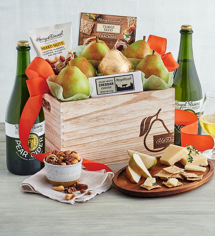 Classic Harry &amp; David® Gift Basket with Royal Riviera™ Hard Pear Cider