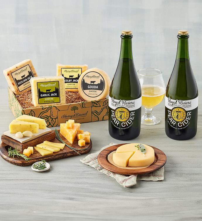 Harry & David® Gourmet Cheese Collection with Royal Riviera™ Hard Pear Cider