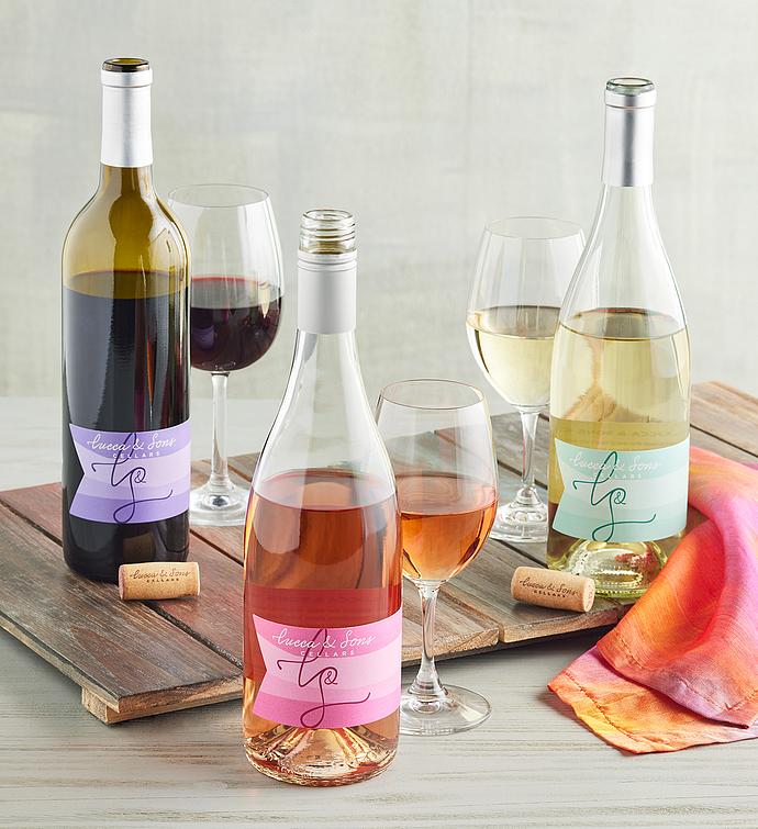 Lucca & Sons™ Wine Trio   Red, White, and Rosé