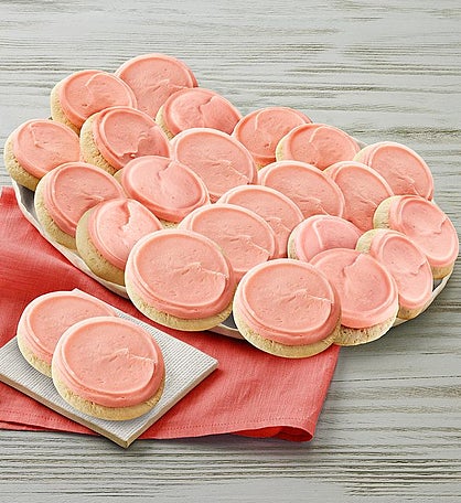 Cheryl's® Buttercream-Frosted Strawberry Sugar Cookies - 24 Count