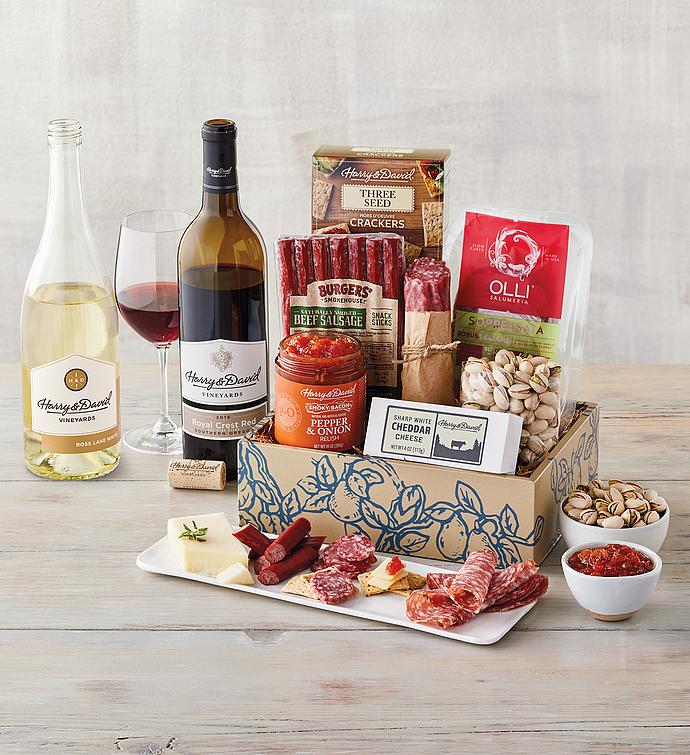 Summer Snacking Gift Box with Wine