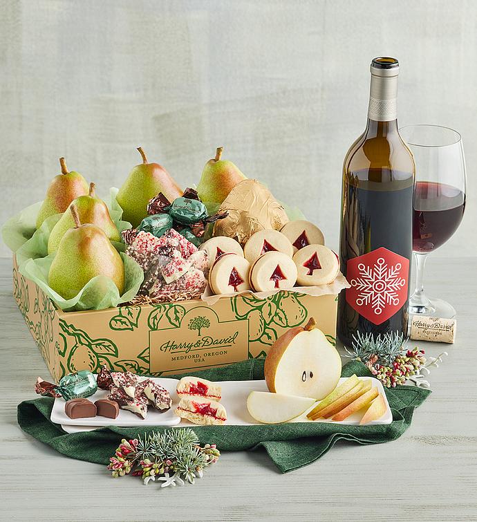 Christmas Gift Box with Wine