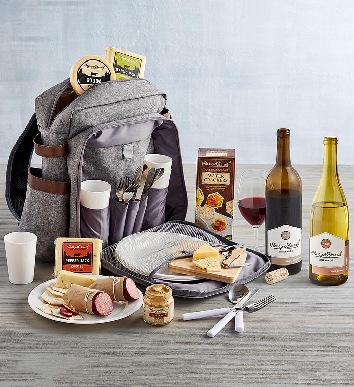 Backpack Picnic Gift Set   2 Bottles