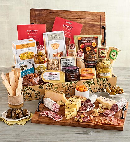 Thank You Epicurean Meat & Cheese Gift Baskets by 1-800 Baskets