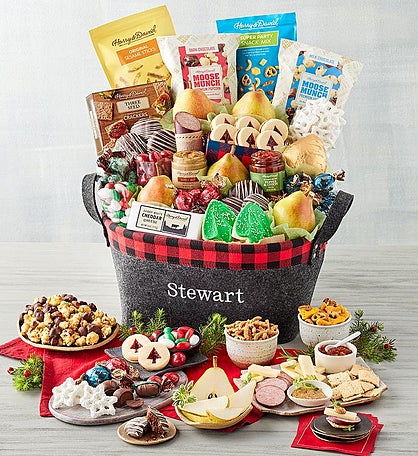 Deluxe Personalized Christmas Gift Basket 
