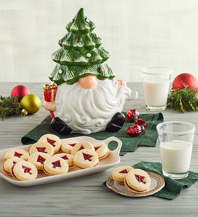 Gnome Cookie Jar with Cookies