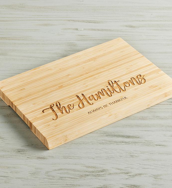 Deluxe Meat and Cheese Gift Box with Personalized Bamboo Cutting Board