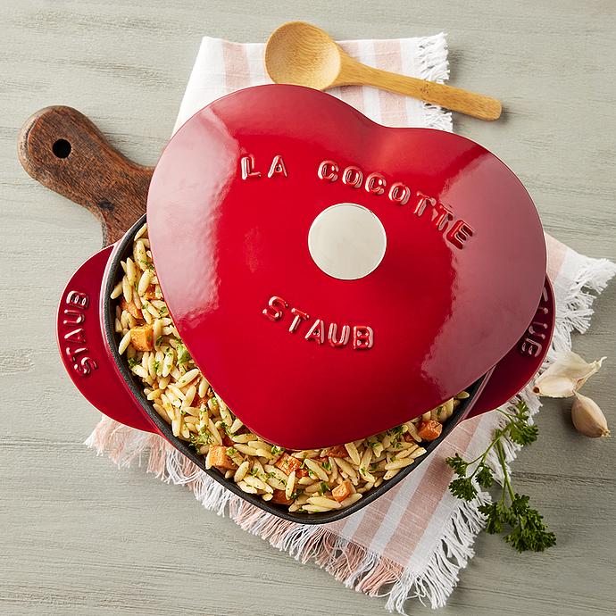 Staub® Enamel Cast Iron Heart Dutch Oven   1.75 qt