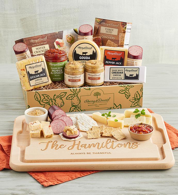 Supreme Meat and Cheese Gift Box with Personalized Cutting Board
