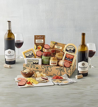 Supreme Meat and Cheese Gift with Wine