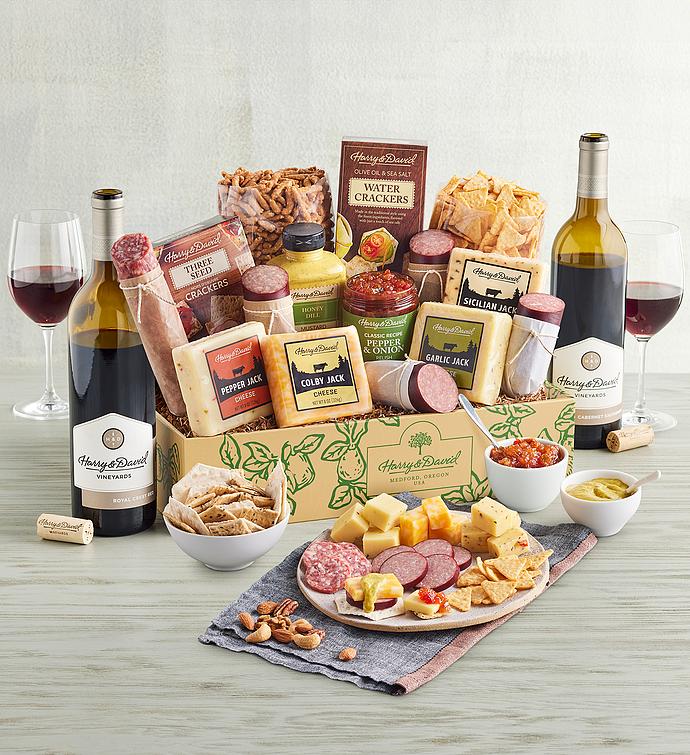 Ultimate Meat and Cheese Gift with Wine