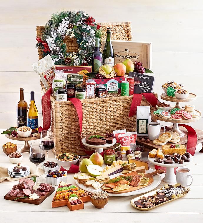 Spectacular Gourmet Gift Basket with Wine