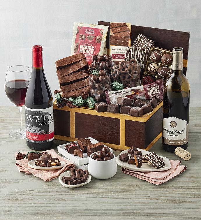 Deluxe Chest of Chocolates with Wine