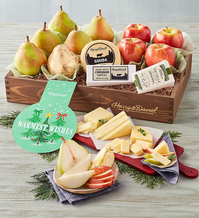 Holiday Apples, Pears, and Cheese Gift