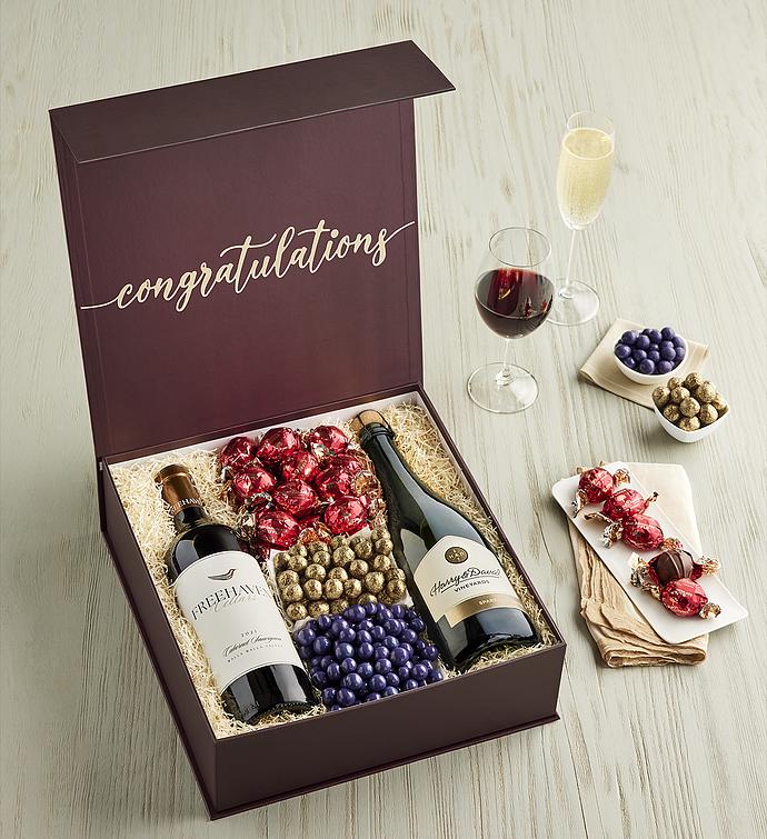 Congratulations Gift with Wine