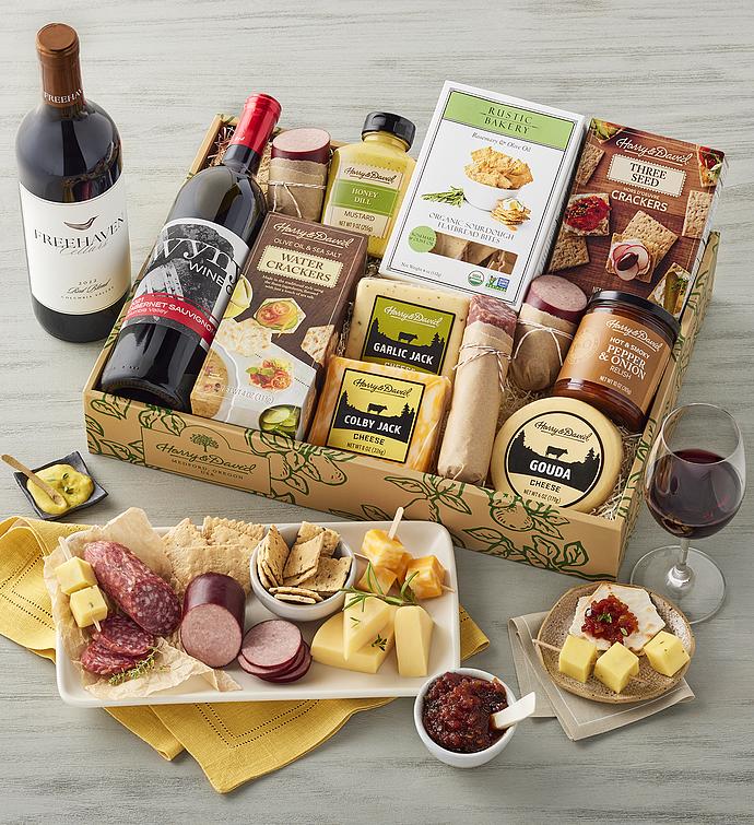 Meat, Cheese, and Wine Gift Box