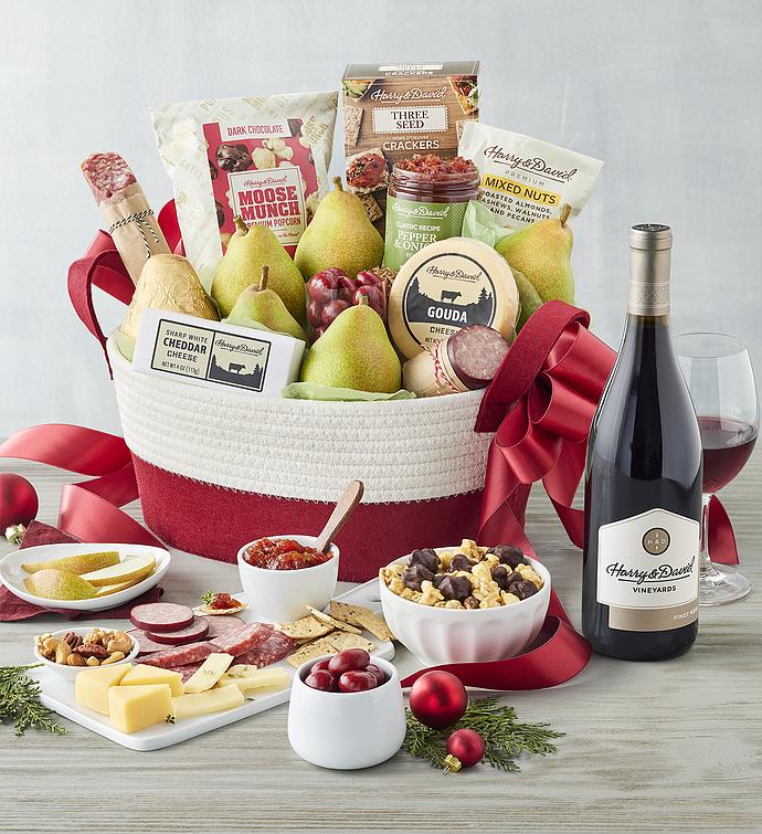 Season&#x27;s Best Gift Basket with Wine