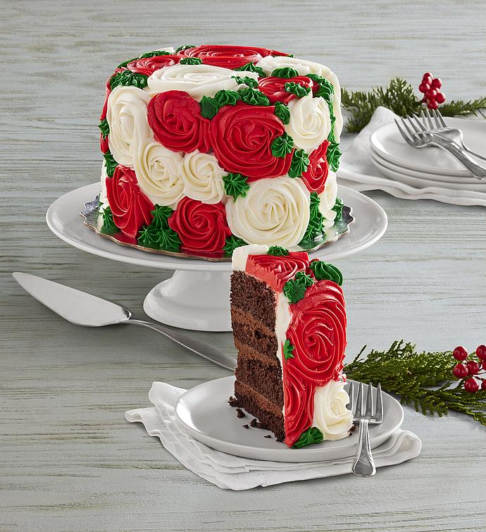 Holiday Rose Chocolate Cake