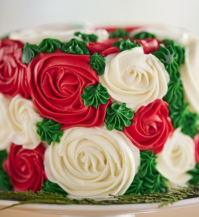 Holiday Rose Chocolate Cake