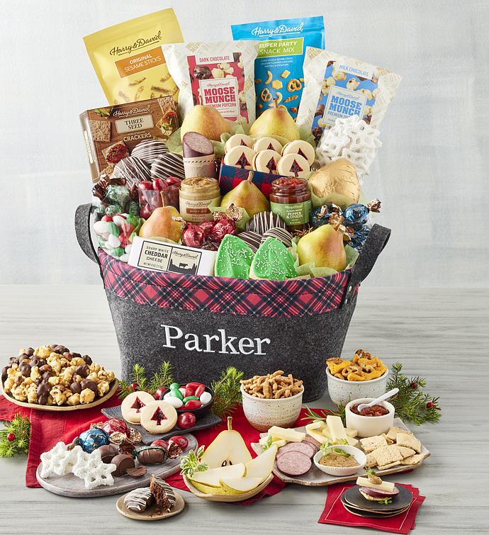 Deluxe Personalized Christmas Gift Basket