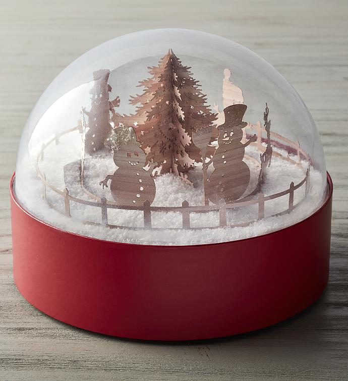 Snow Globe Gift Box of Holiday Treats