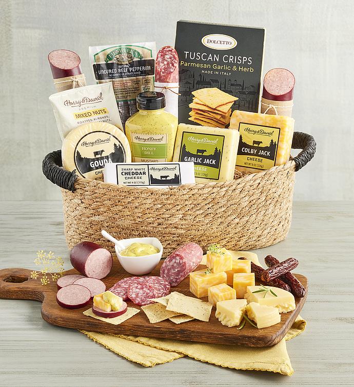 Deluxe Meat and Cheese Gift Basket