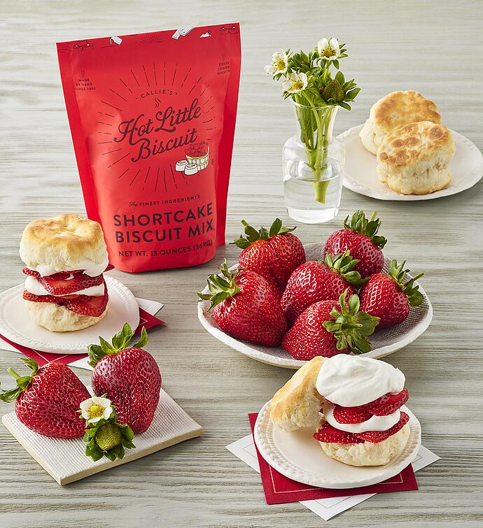 Giant Strawberries with Callie's Hot Little Biscuit® Shortcake Biscuit Mix