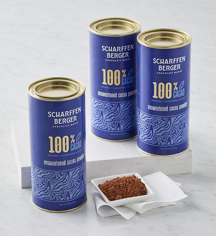 Scharffen Berger® 100% Cacao Unsweetened Cocoa Powder   3 Pack